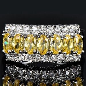 CITRINE BRIDAL WEDDING RING